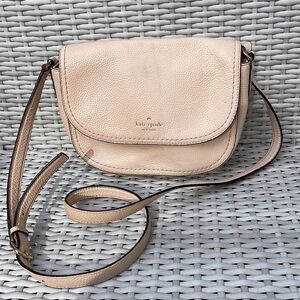 Kate Spade "Adelaide" Leather Crossbody Bag in Blush Pink